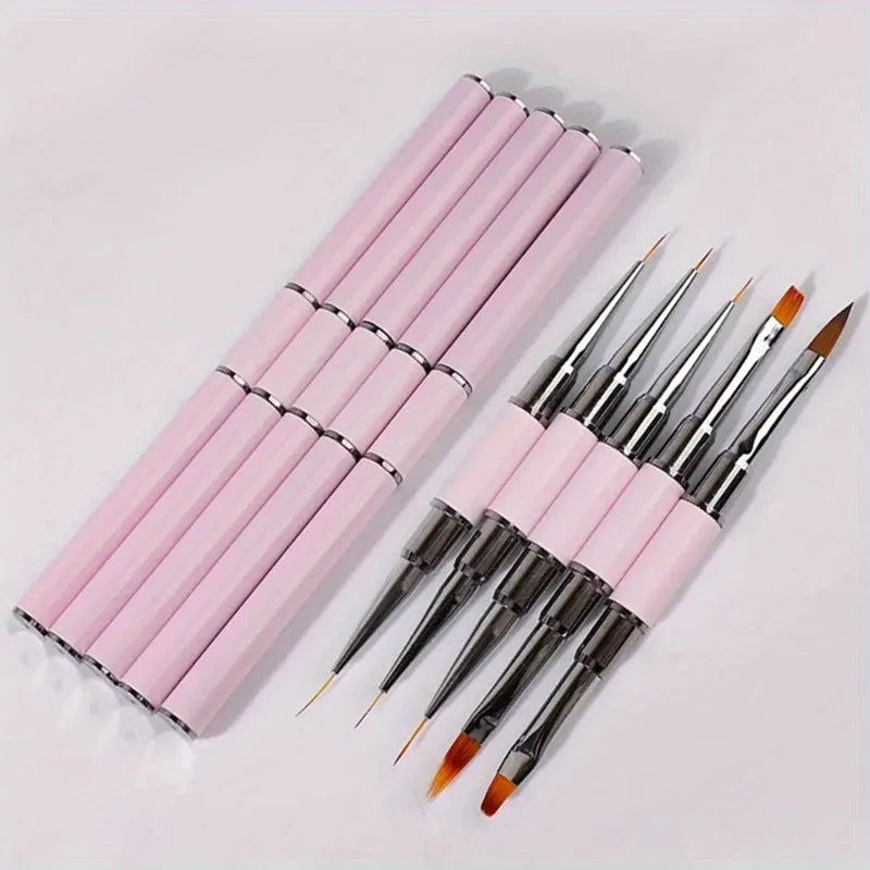 1/5PCS Nail Art Brush Professional Thin Liner for Manicure Decoration Brushes Set Nails French Paint Uv Gel Acrylic Decorating