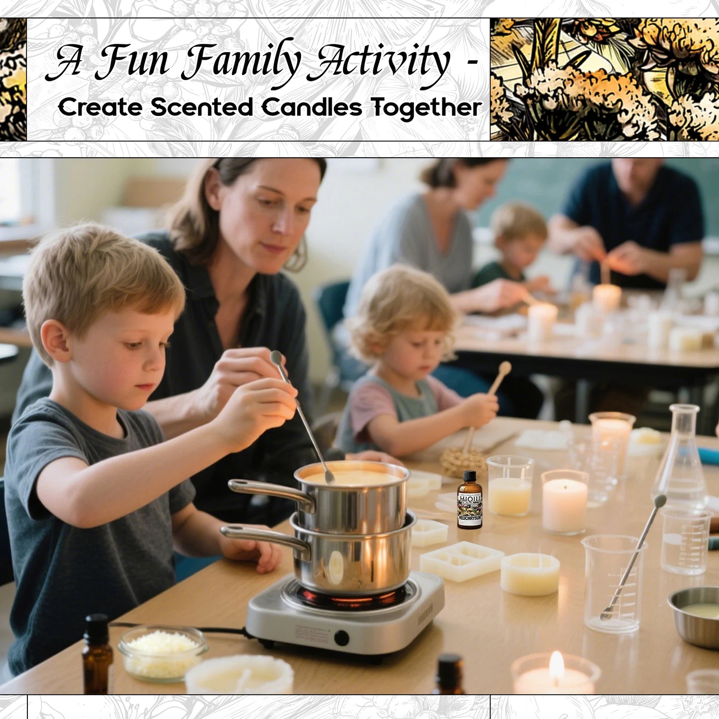 HIQILI Helichrysum Fragrance Essential Oil 30ml Aromatherapy Diffuser Skin Care Hair Perfume Oil Body Mist Moisturizer Gift