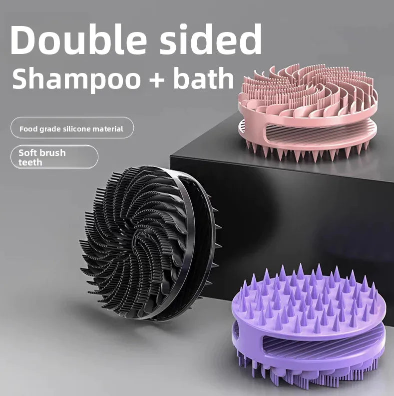 Soft Silicone Body Scrubber Scalp Exfoliating Non-irritating Body Wash Massager Bath Shower Skin Care Tool