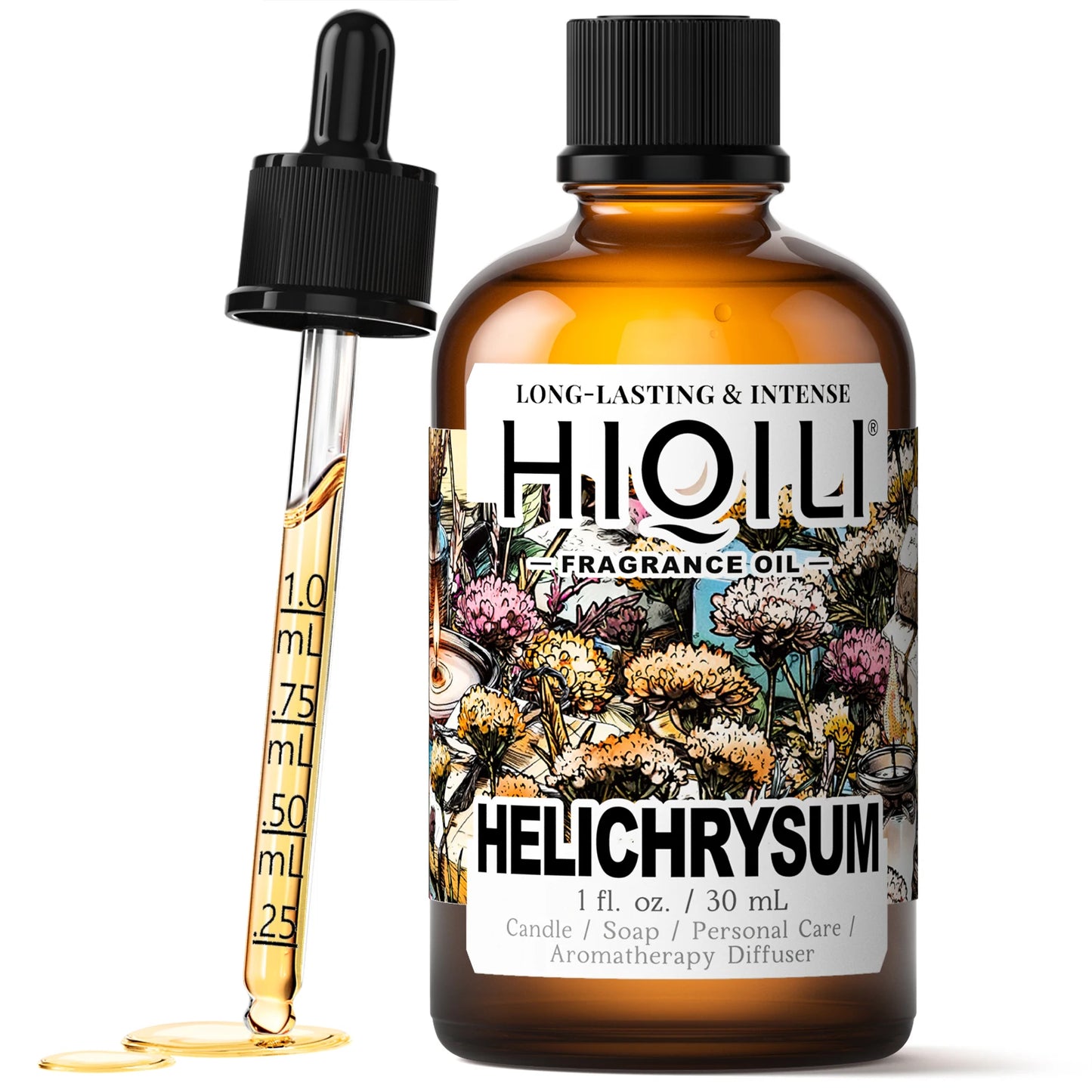 HIQILI Helichrysum Fragrance Essential Oil 30ml Aromatherapy Diffuser Skin Care Hair Perfume Oil Body Mist Moisturizer Gift
