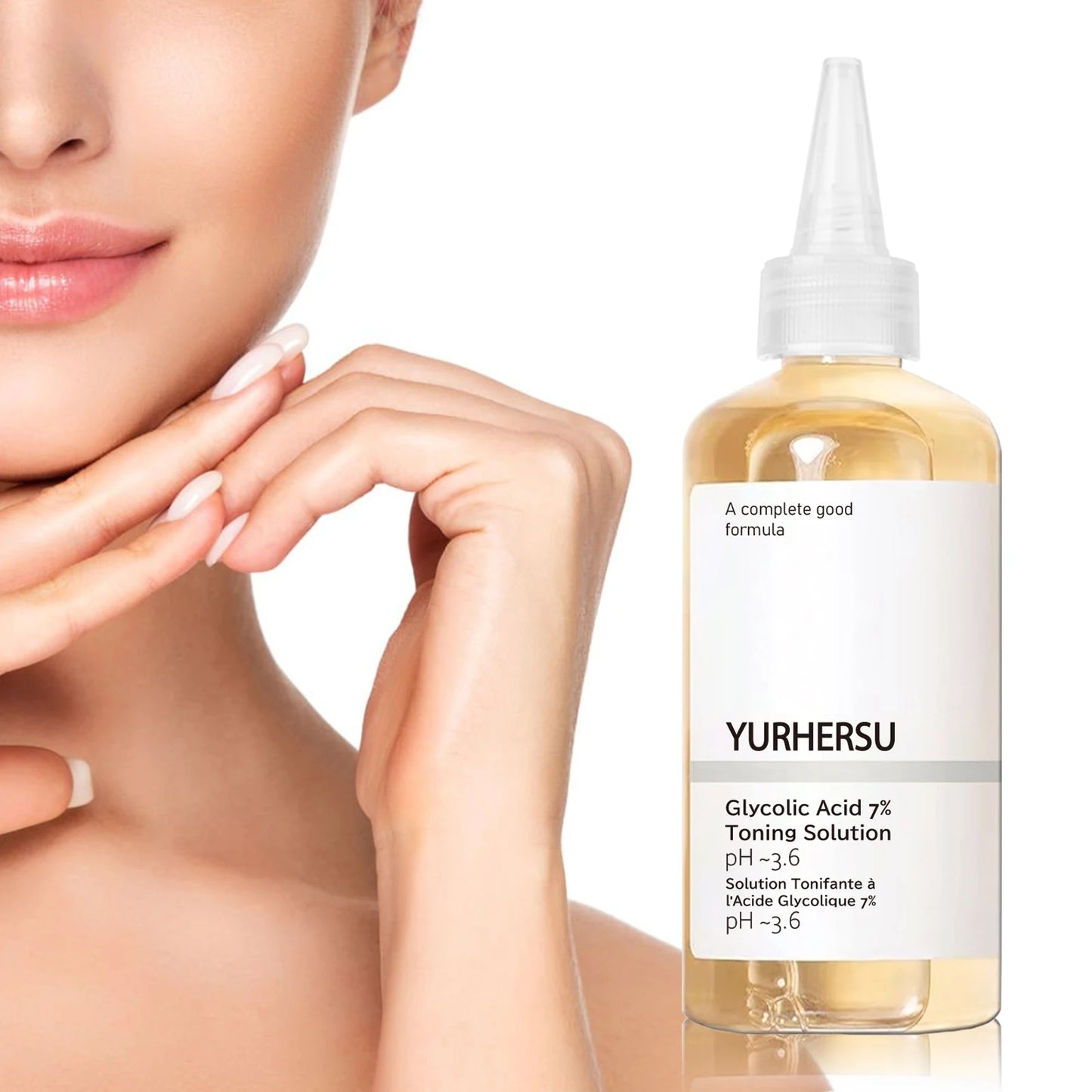 Glycolic Acid 7% Toner Gentle formula, nourishes and moisturizes skin, refreshing and non-sticky.