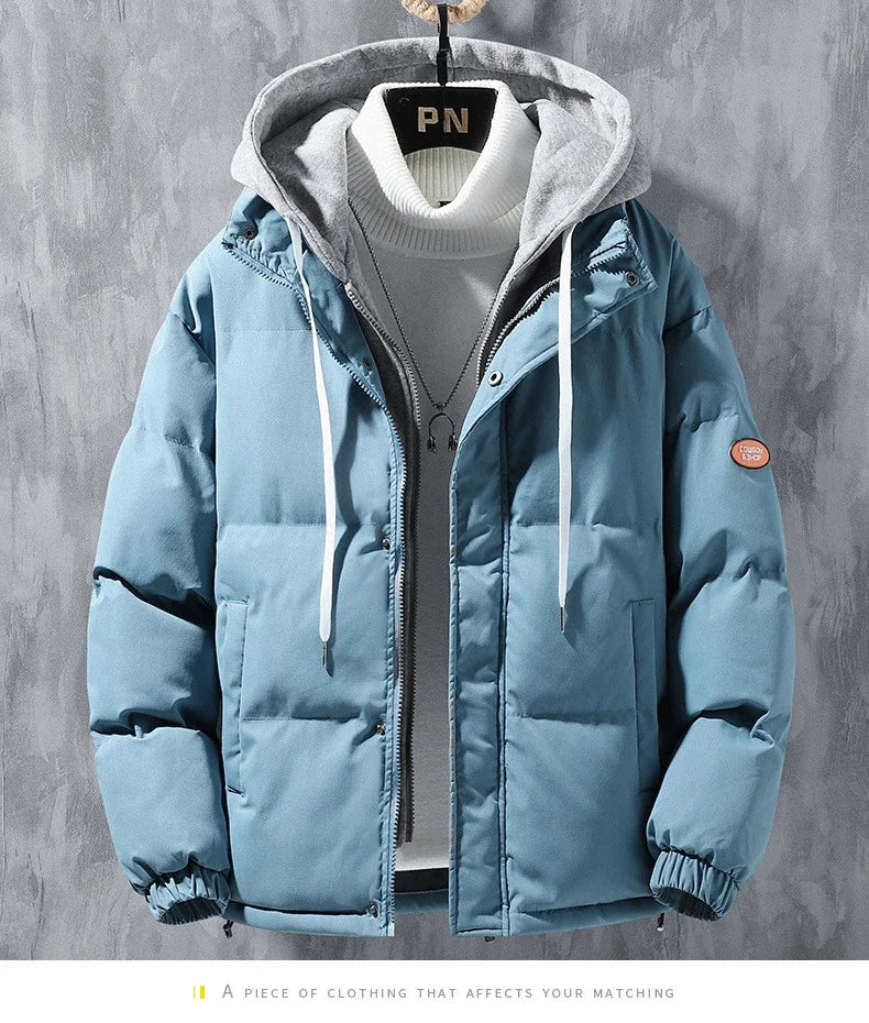 Male Coat Windbreaker Jackets For Men Fashion Parkas Autumn Winter Overcoat Men's Casual Jacket Keep Warm Windproof Hombre New