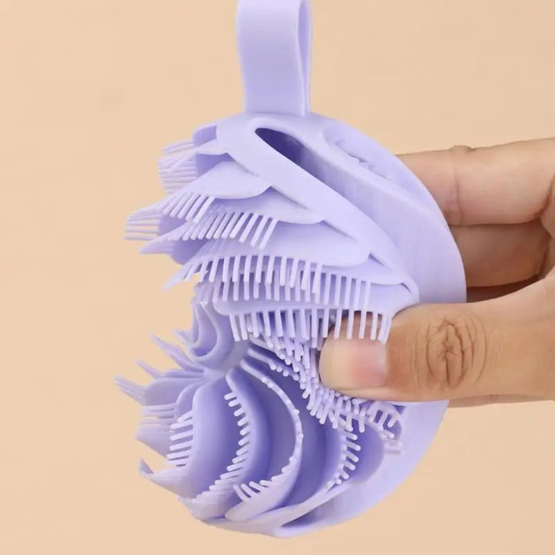Soft Silicone Body Scrubber Scalp Exfoliating Non-irritating Body Wash Massager Bath Shower Skin Care Tool