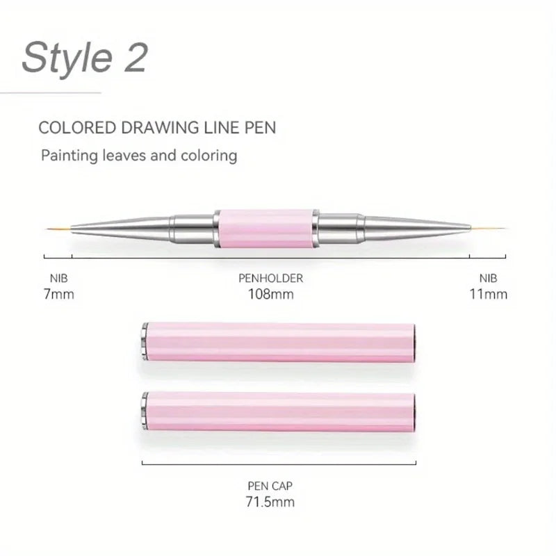 1/5PCS Nail Art Brush Professional Thin Liner for Manicure Decoration Brushes Set Nails French Paint Uv Gel Acrylic Decorating