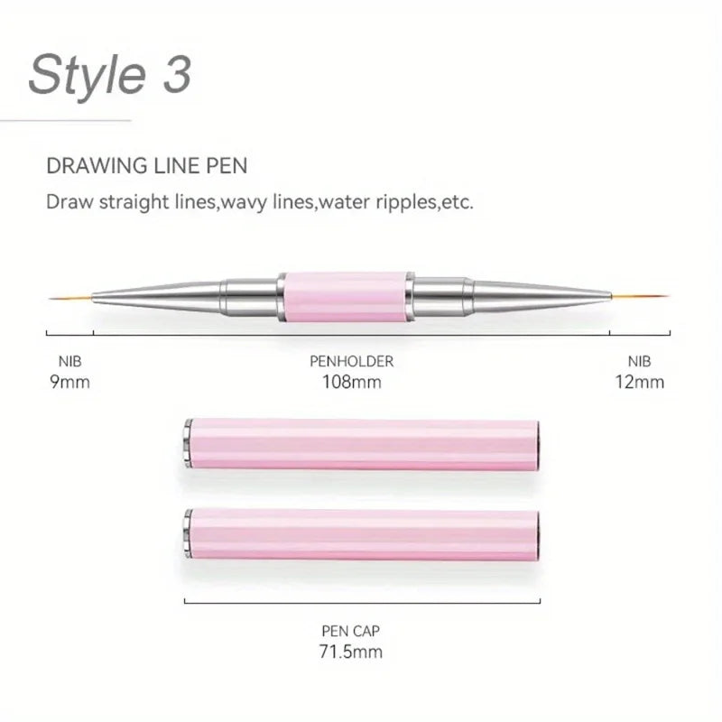 1/5PCS Nail Art Brush Professional Thin Liner for Manicure Decoration Brushes Set Nails French Paint Uv Gel Acrylic Decorating