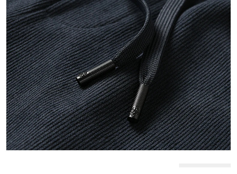 OUSSYU Brand Clothing Autumn Winter Corduroy Casual Pants Men Pocket Zipper Elastic Waist Thick Outdoors Jogging Trousers Male