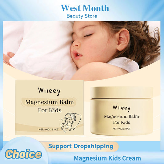 Magnesium Kids Cream Better Sleep Nourishing Moisturizing Lasting Fragrance Soothing Refreshing Relax Body Mind Magnesium Balm