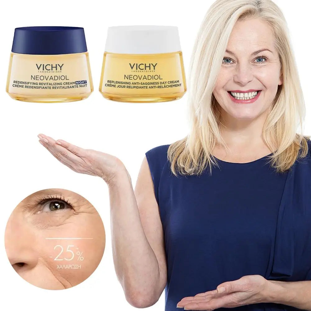 Vichy Anti Aging Night Cream 50ml Boosts Skin Elasticity Radiance Improve Skin Texture Firmness For Menopausal Skin Care