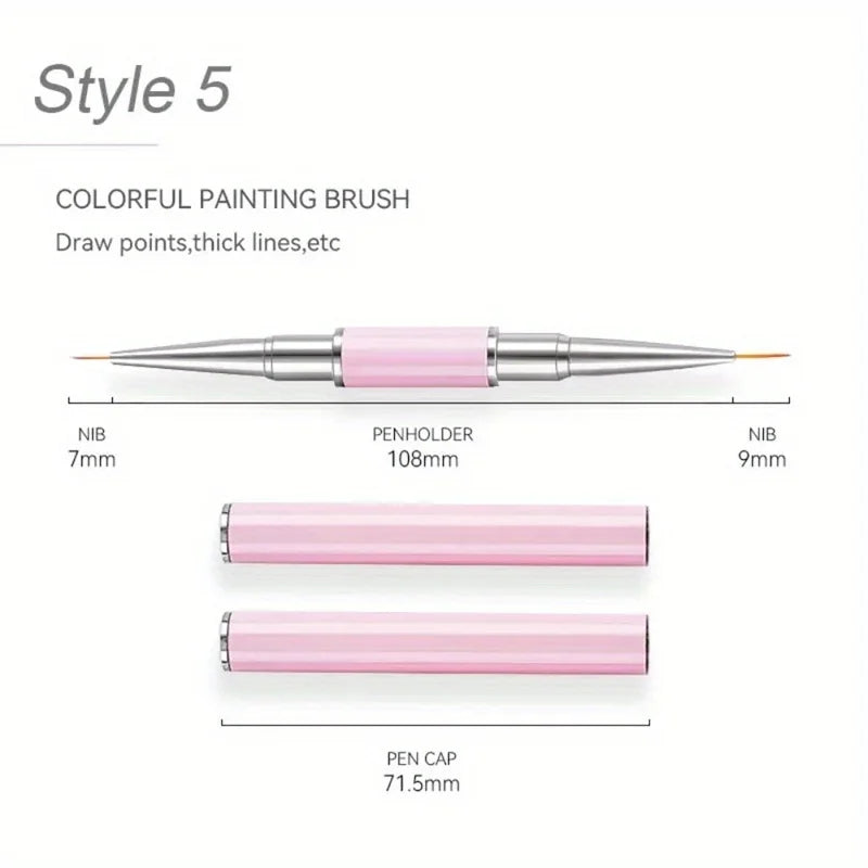 1/5PCS Nail Art Brush Professional Thin Liner for Manicure Decoration Brushes Set Nails French Paint Uv Gel Acrylic Decorating