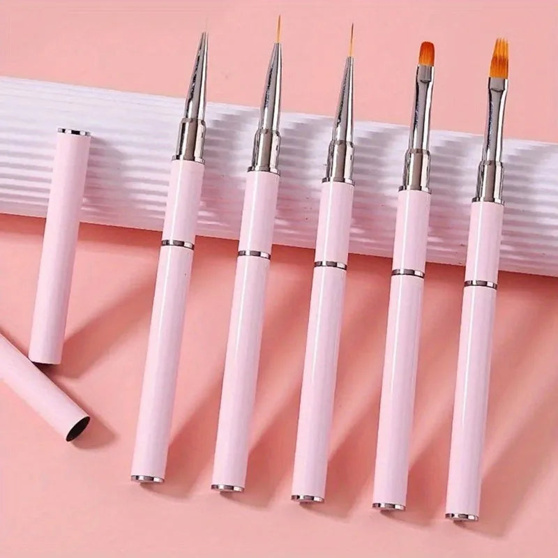 1/5PCS Nail Art Brush Professional Thin Liner for Manicure Decoration Brushes Set Nails French Paint Uv Gel Acrylic Decorating