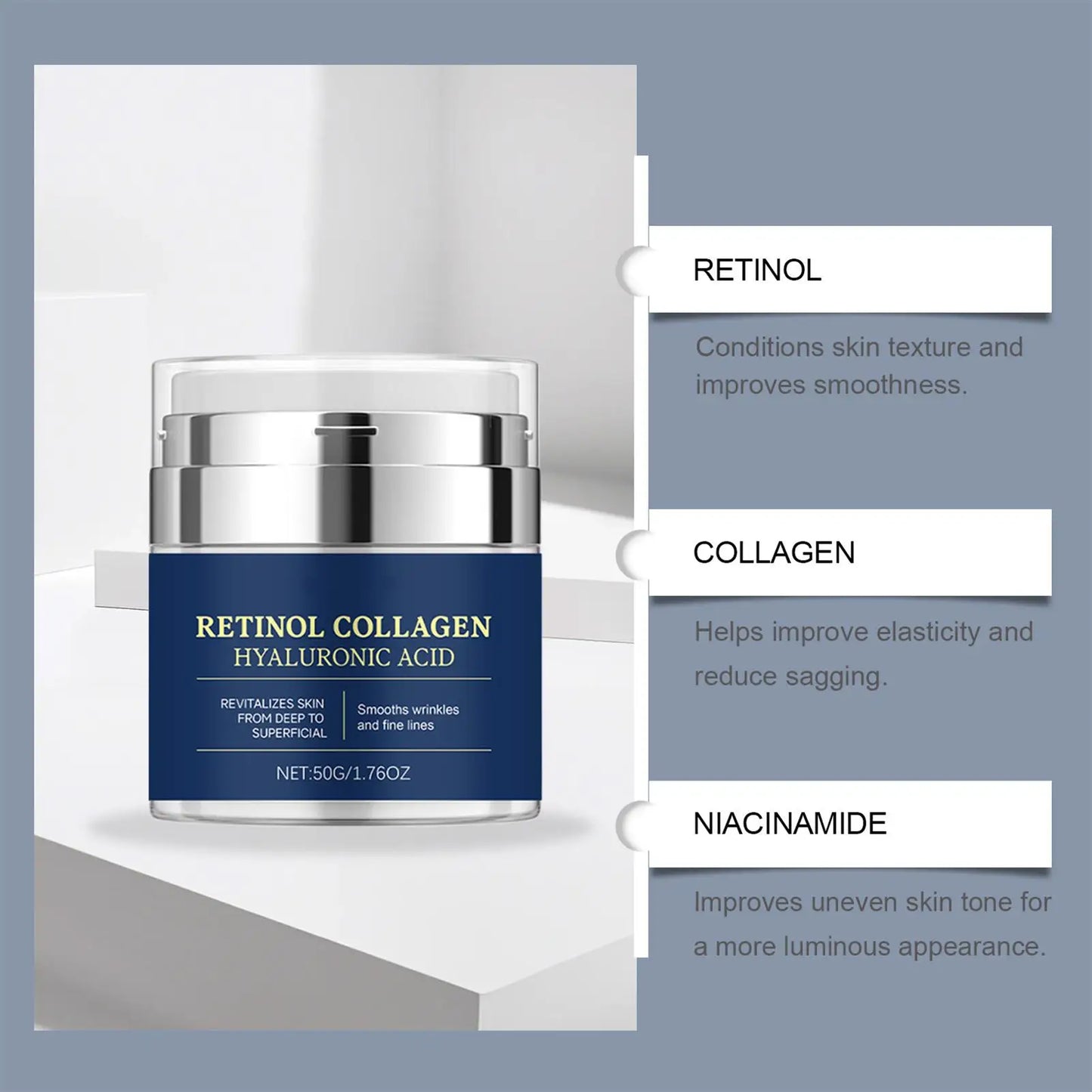 Retinol Lifting Firmings Cream Anti-aging Wrinkle Deep Hydration Moisturizing Face Cream Collagen Smooth Wrinkles Face Cream