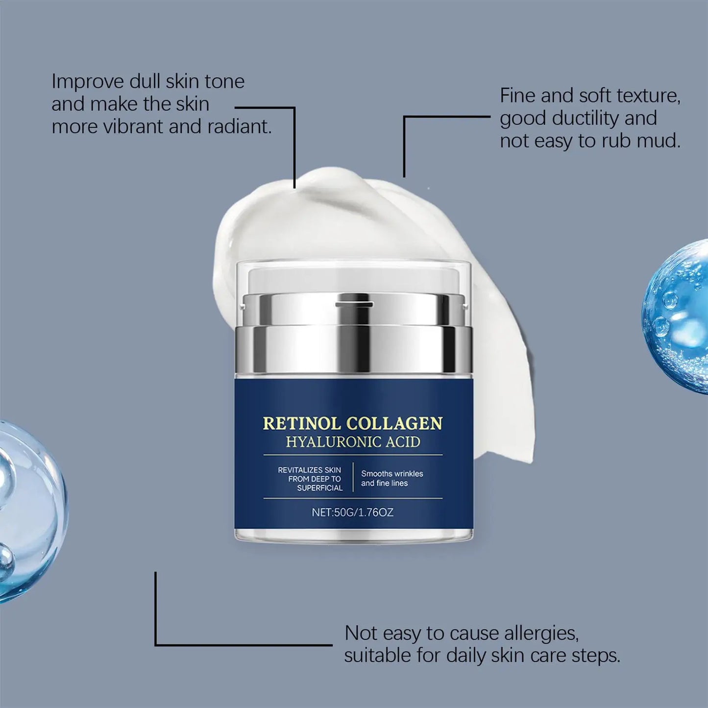 Retinol Lifting Firmings Cream Anti-aging Wrinkle Deep Hydration Moisturizing Face Cream Collagen Smooth Wrinkles Face Cream