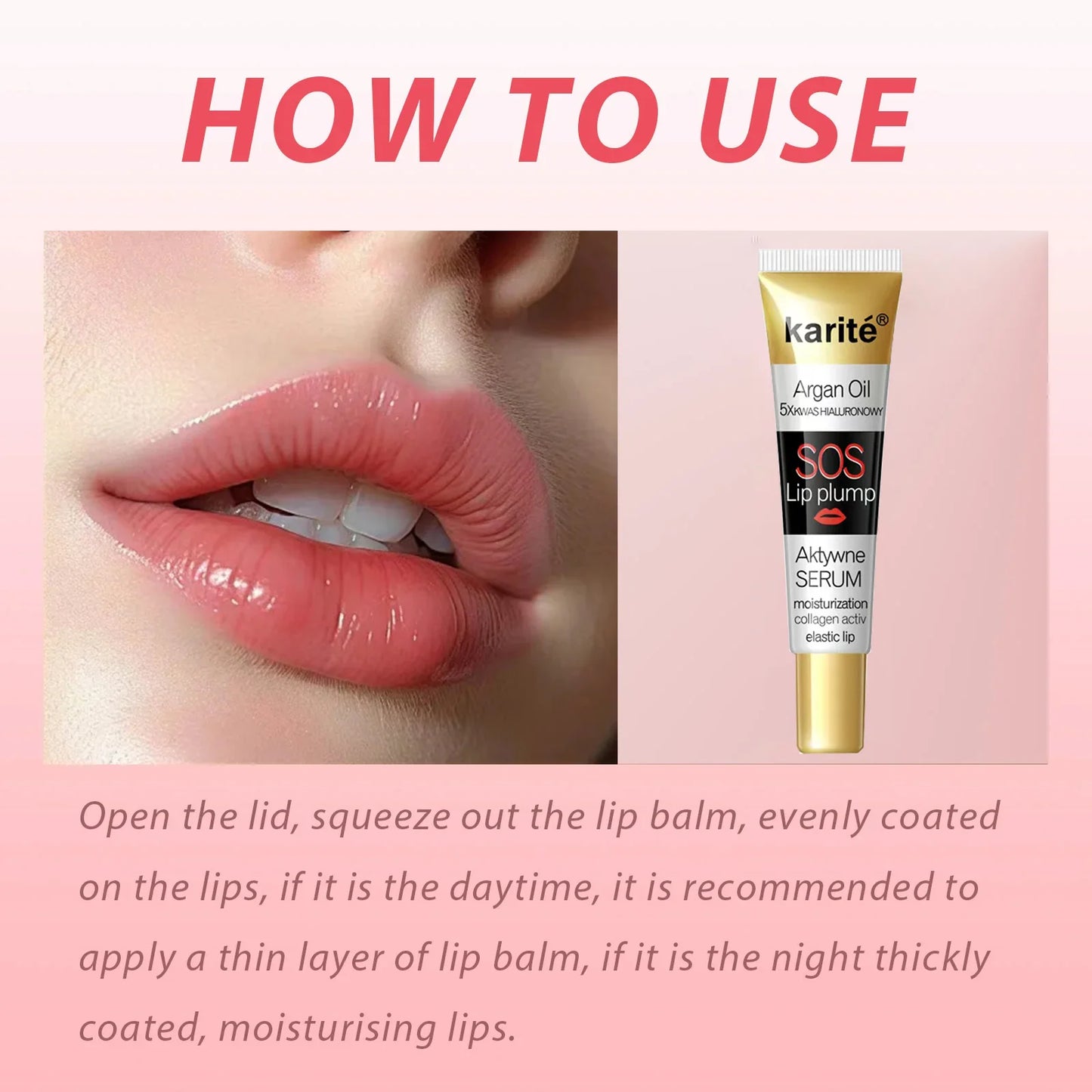 Transparent lip enhancement essence and jelly lip gloss for thickening