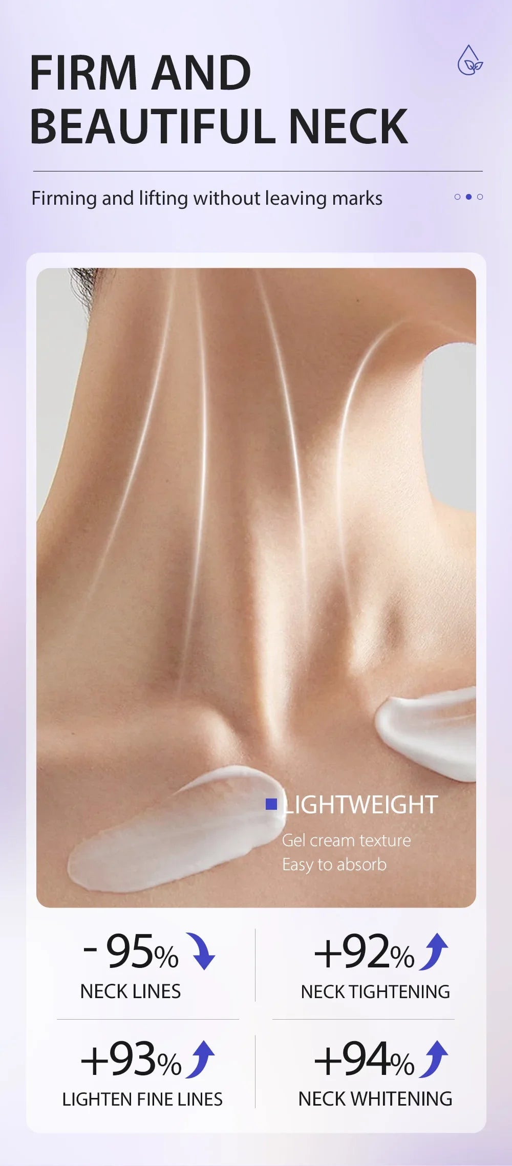 Tighten Lift Neck Cream Lightens Fine Lines Brightens Firms Nourishes Neck Cream Lightening Smoothing Moisturizer Neck Cream
