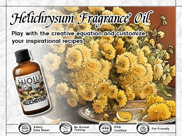 HIQILI Helichrysum Fragrance Essential Oil 30ml Aromatherapy Diffuser Skin Care Hair Perfume Oil Body Mist Moisturizer Gift