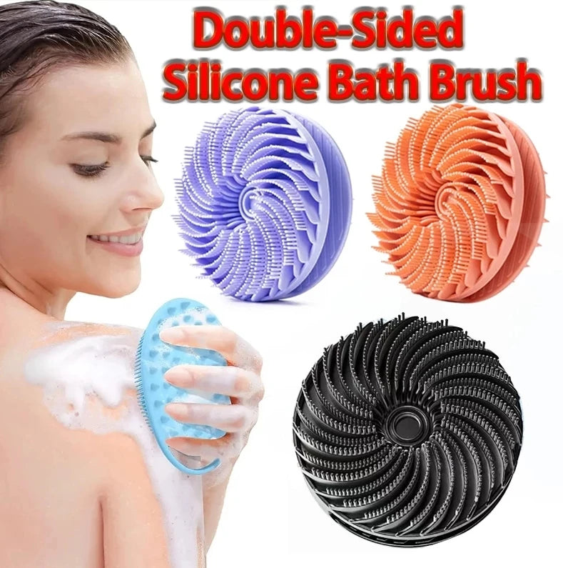 Soft Silicone Body Scrubber Scalp Exfoliating Non-irritating Body Wash Massager Bath Shower Skin Care Tool