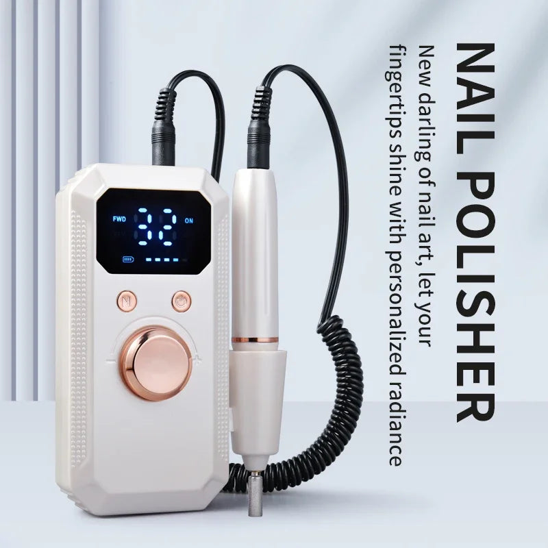 32000RPM Professional Rechargeable Electric Nail Drill Machine Kit Portable Cordless Nail File For Acrylic Gel Nails Remove
