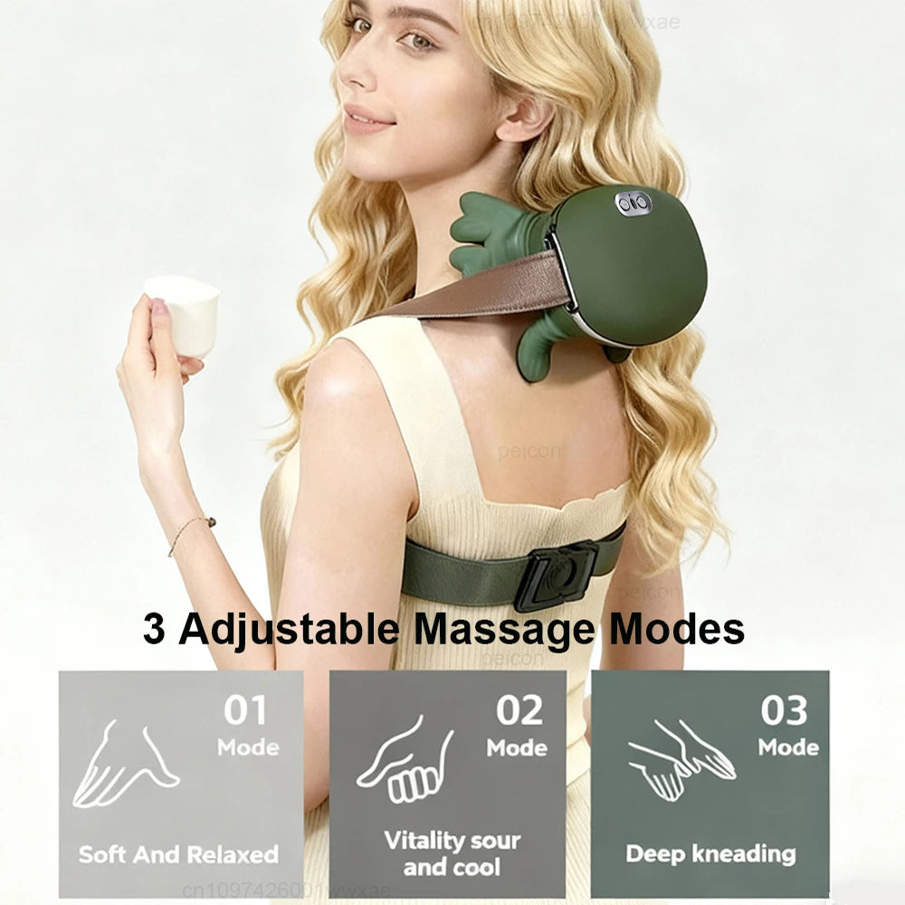 Electric Imitates Human Hands Kneading Neck Massager Back Shoulder Neck Knead Massage Muscle Pain Relieve Cervical Hand Massager