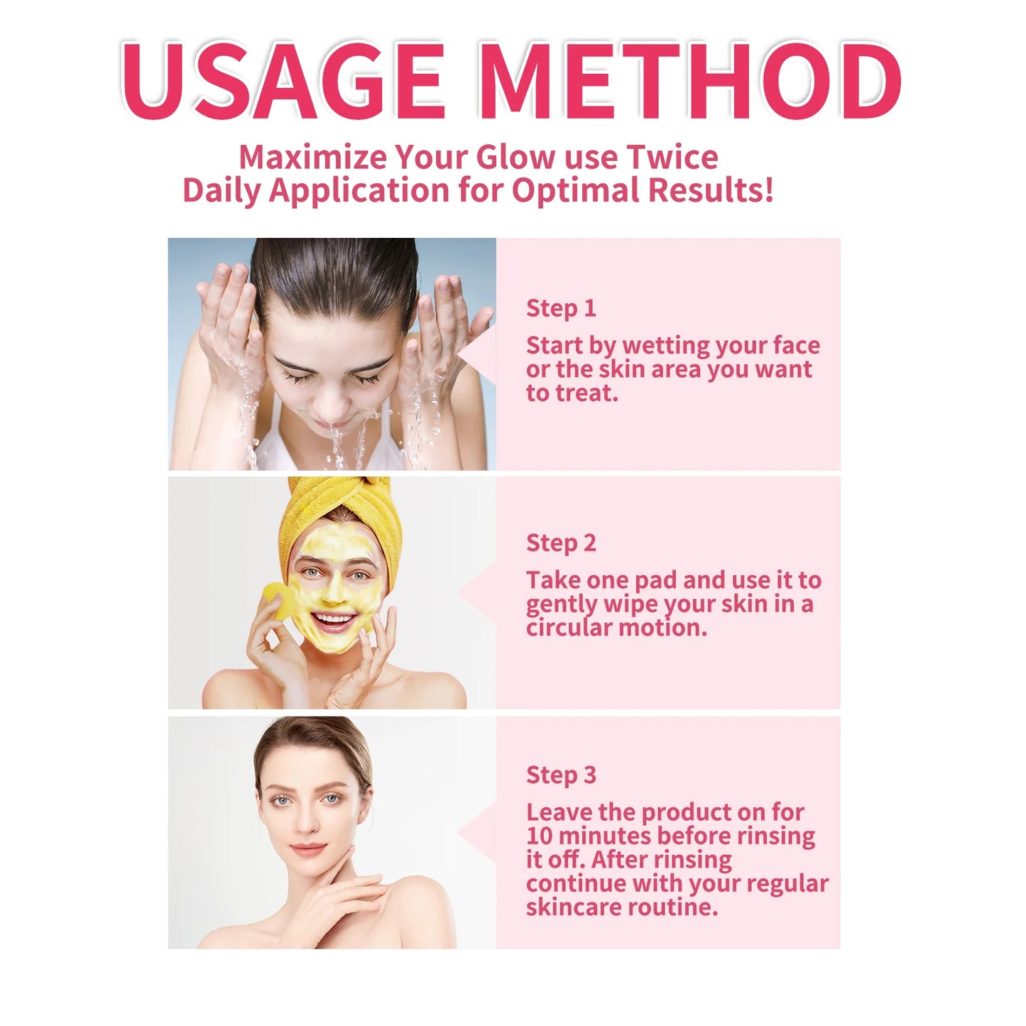 Kojic Acid & Turmeric Facial Cleansing Pads - 40 Count, Brightening Exfoliating Glow for All Skin Types, Dark Spot Treatment