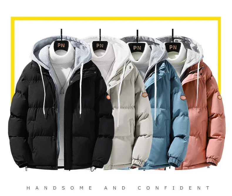 Male Coat Windbreaker Jackets For Men Fashion Parkas Autumn Winter Overcoat Men's Casual Jacket Keep Warm Windproof Hombre New