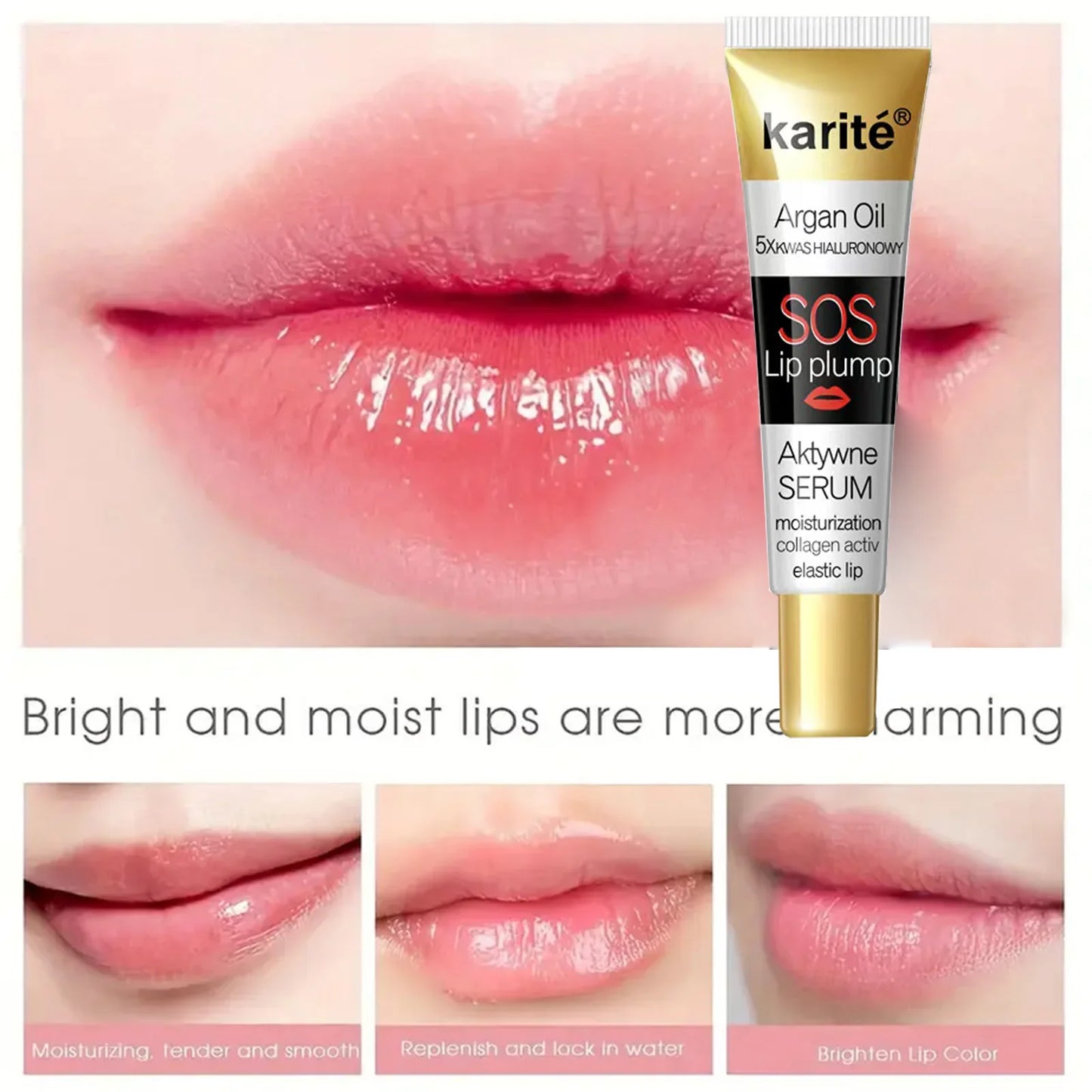 Transparent lip enhancement essence and jelly lip gloss for thickening