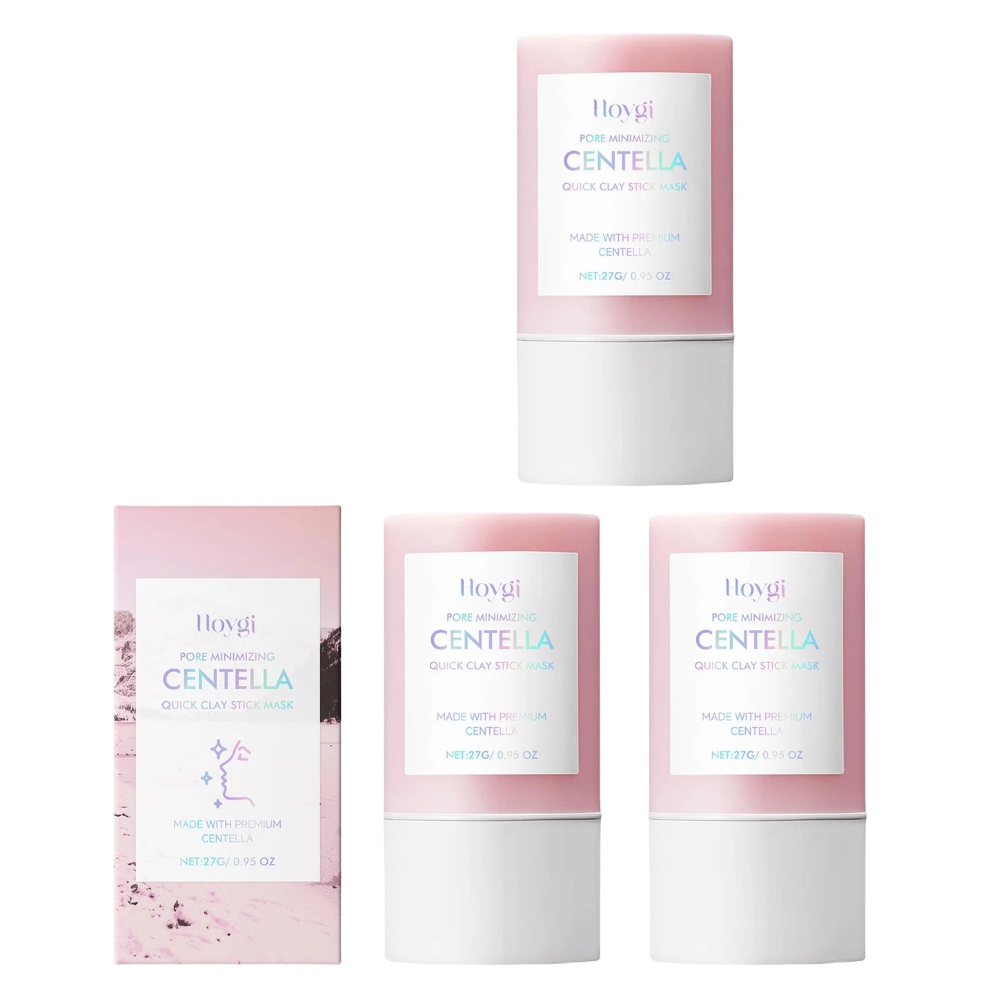 Hoygi Centella Asiatica Clay Mask Stick Soothing Calming Detoxifying Hydrating Anti Irritation Easy Application All Skin Types