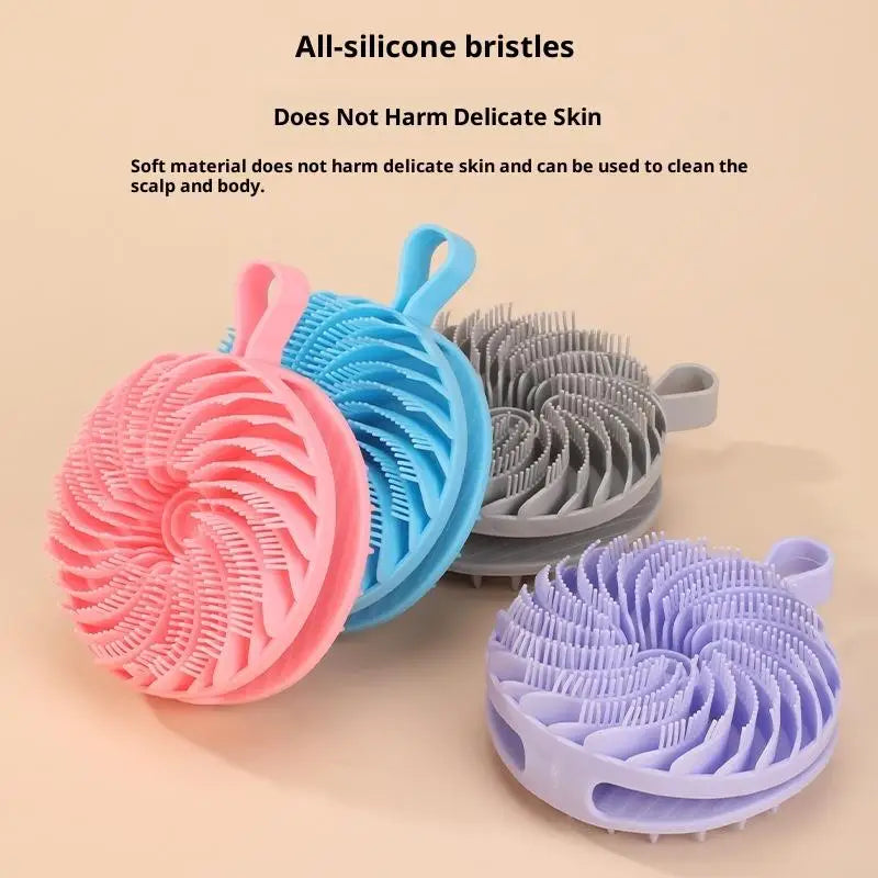Soft Silicone Body Scrubber Scalp Exfoliating Non-irritating Body Wash Massager Bath Shower Skin Care Tool