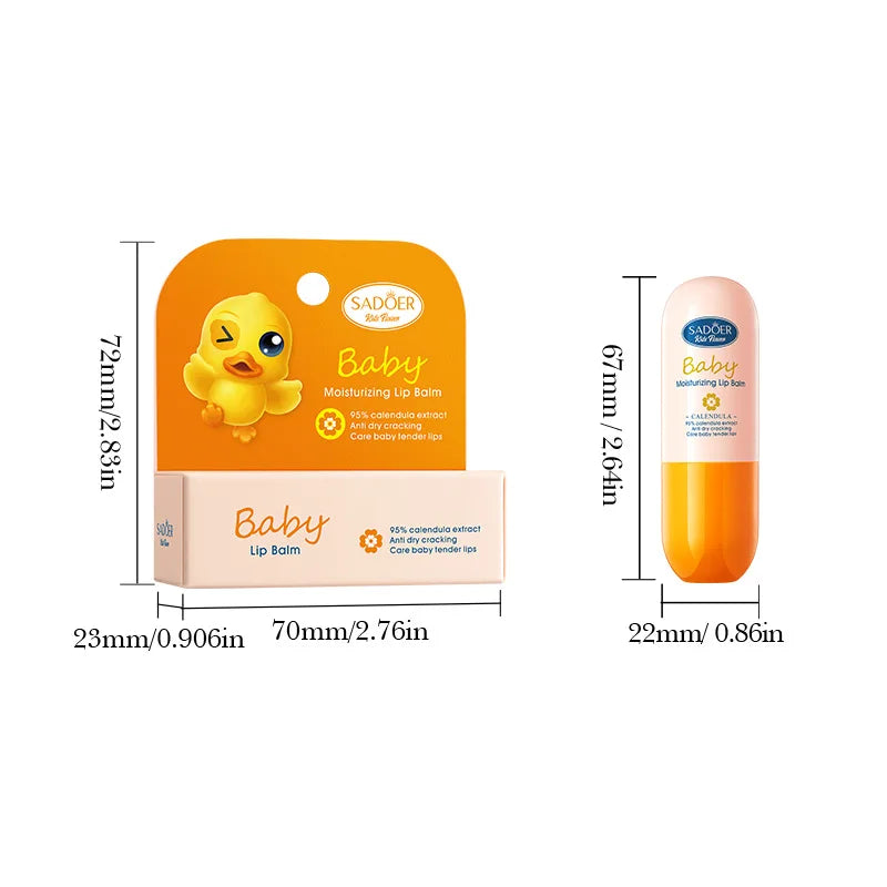 Calendula Children's Lip Balm Gentle Formula Anti-Cracking Moisturizing Fall/Winter Protection Peace of Mind