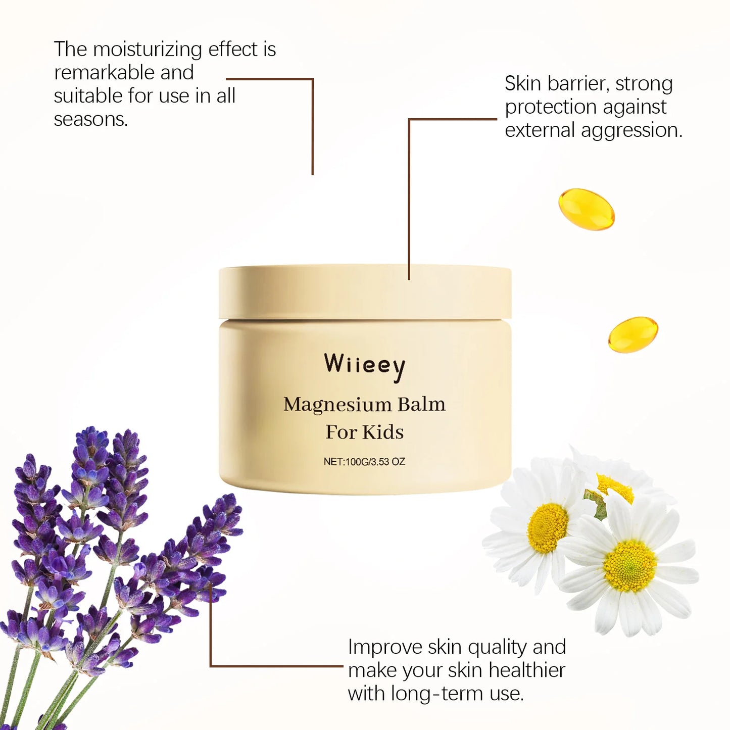 Magnesium Kids Cream Better Sleep Nourishing Moisturizing Lasting Fragrance Soothing Refreshing Relax Body Mind Magnesium Balm