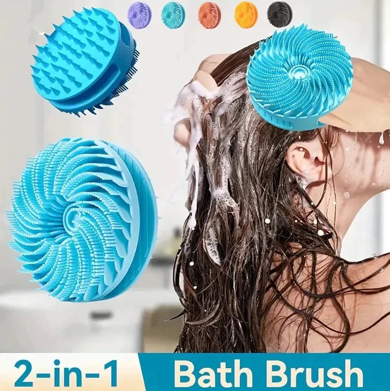 Soft Silicone Body Scrubber Scalp Exfoliating Non-irritating Body Wash Massager Bath Shower Skin Care Tool